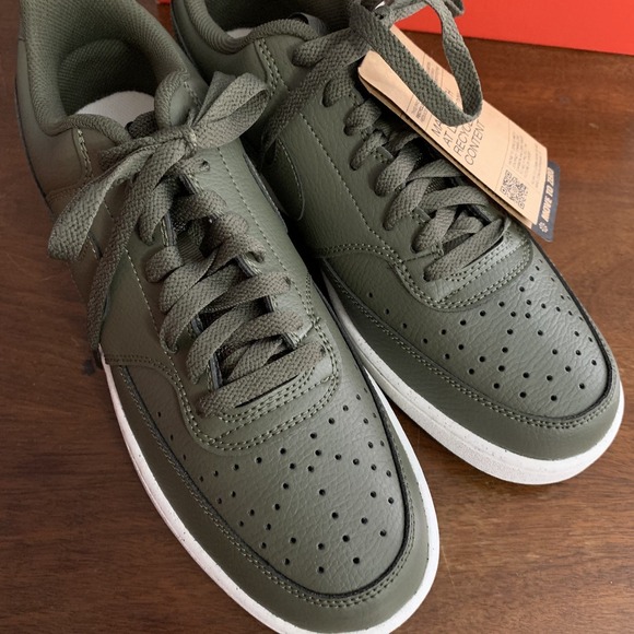 Nike Court Vision Lo NN Next Nature Cargo Khaki fashion Sneaker Shoe green 9.5 - Picture 3 of 7